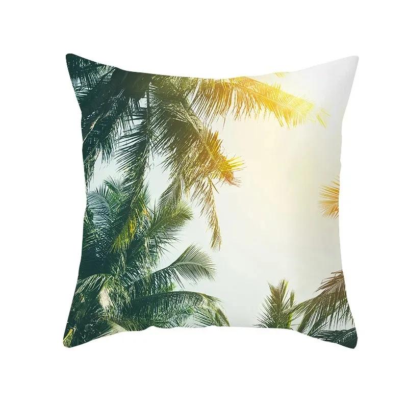 Sofa Decoration Square Pillow Summer Ocean Vacation Beach Print Pattern Home Living Room Cushion Cover