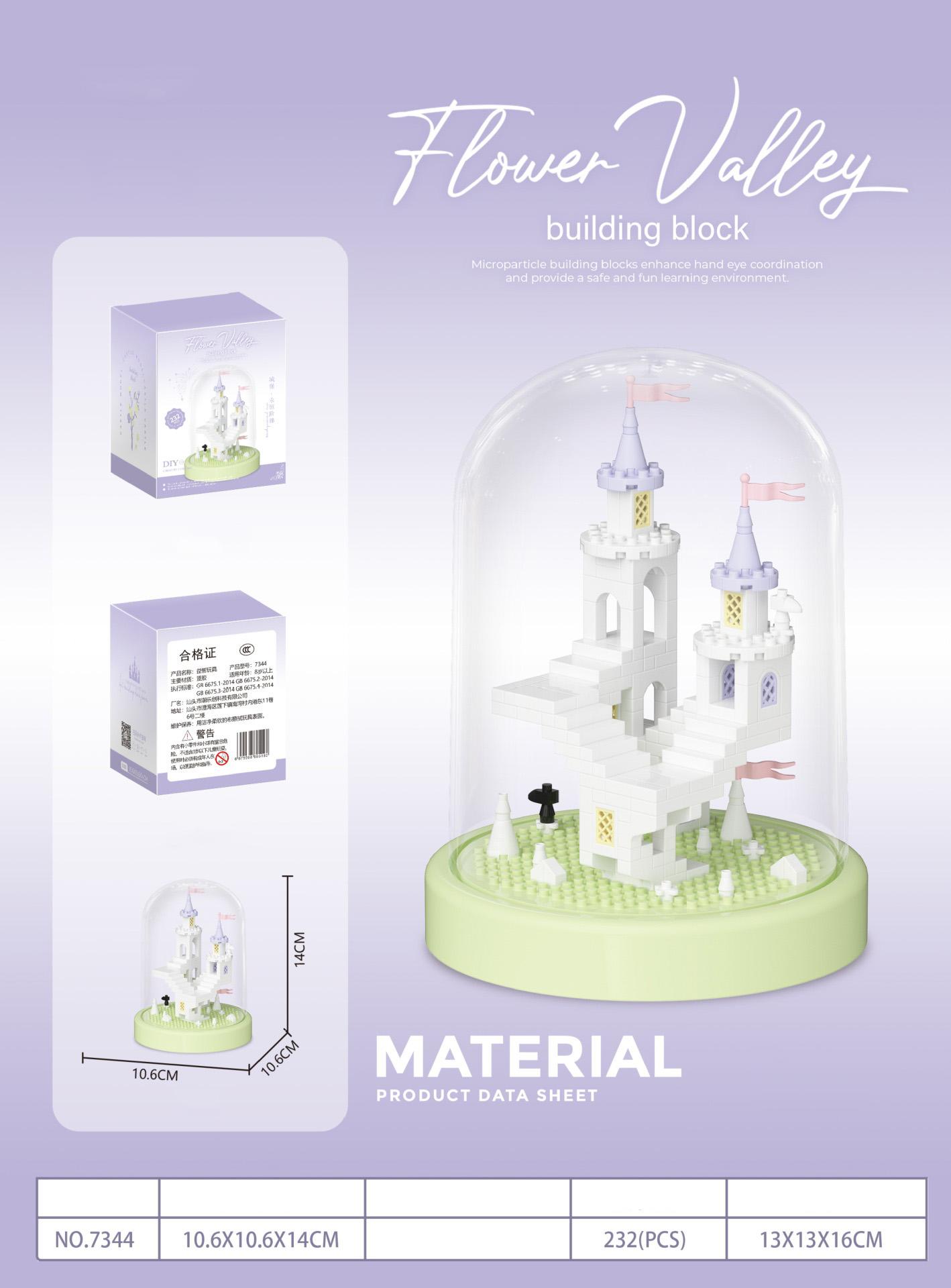 

Creative Architecture Micro Diamond Block Fairy Tales Valley Castle Construction Blocks Model Construction Toys Nanobricks For Present