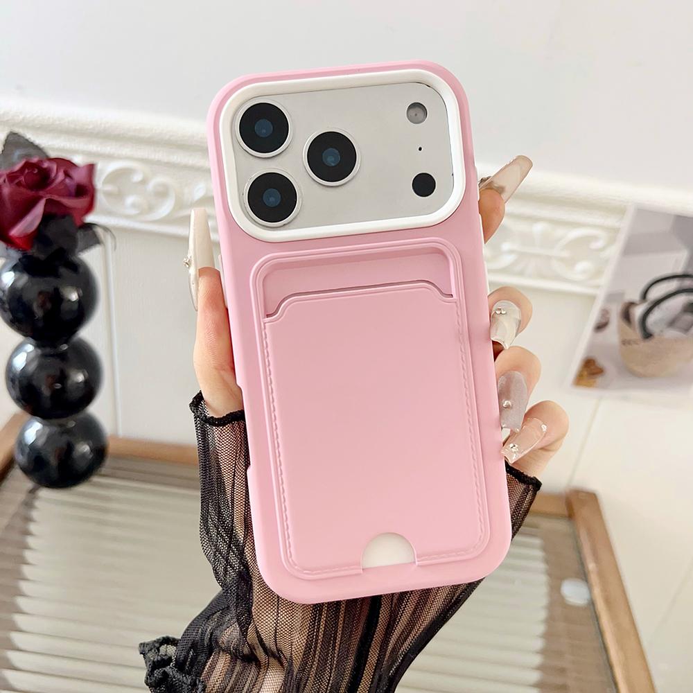 Custodia in Silicone Antiurto per Telefono per For Iphone 1 14 13 12 11 17 Pro Max 16 Plus Copertura con Tasca per Carta d'Identità/Bancomat per For Iphone 17pro