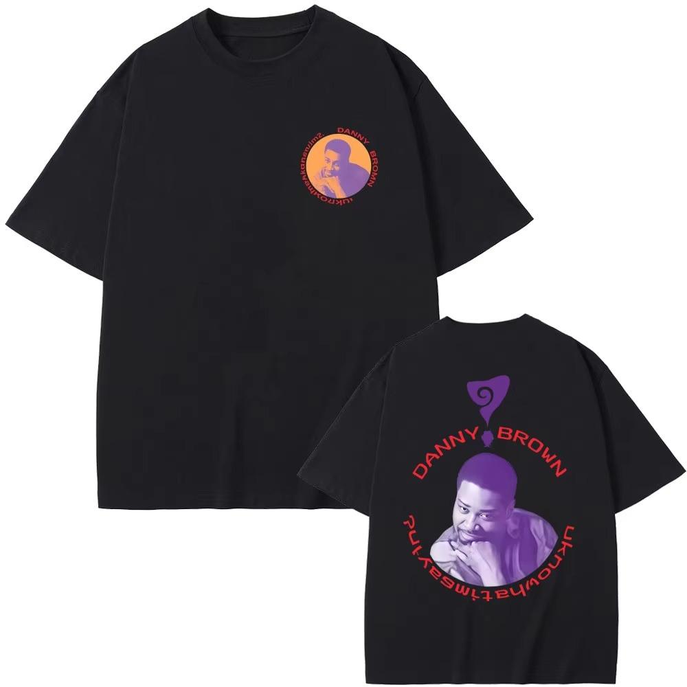 Rapper Danny Brown Uknowhatimsayin T-shirt Quaranta Tour Streetwear Men Women Hip Hop Vintage Fashion Short Sleeve T Shirts -... S разноцветный