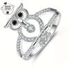 925Pure Silver Owl Ring for Women Shiny Animal-shaped Elegant and Luxurious Design, Perfect Gift Choice for Couples and Best Friends, Suitable for