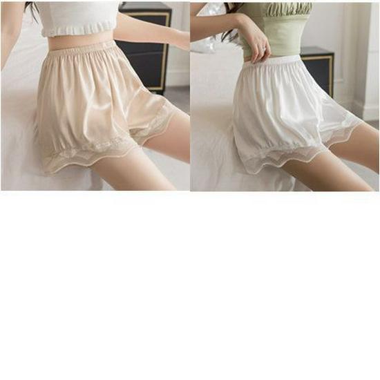 Ice Silk Women's Mid-Waist Loose Safety Shorts - Lightweight Summer Base Layer