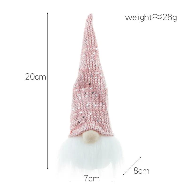 Christmas Decorations Night Light Forest Old Man with Light Gnome Doll Pendant Luminous Christmas Tree Pendant