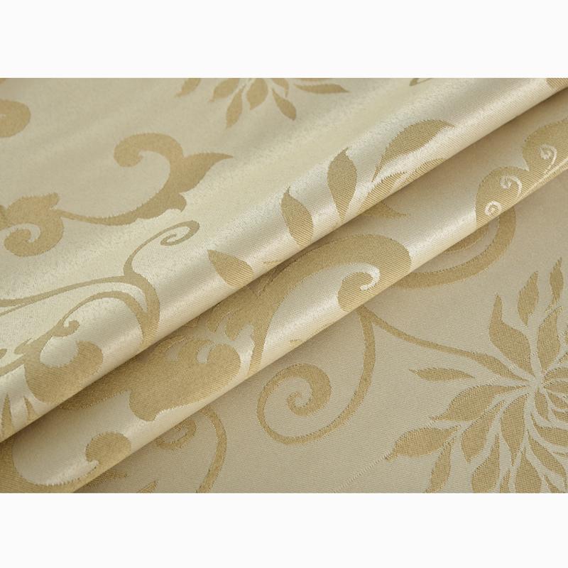 European Style Gold Floral Polyester Curtains for Living/Bedroom, 1.7x2.2m, Various Sizes, Rod Pocket or Hook