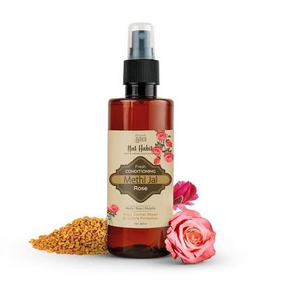 Nat Habit Rose Conditioning Methi Jal -Hair Serum, Mist & Hair Spray For Hair Growth, Hairfall Control With Apple Cider Vinegar 200ml