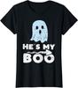 Hesshes My Boo Cute Matching Couple Halloween Tshirt Unisex Unisex Short Sleeve Spooky Season Tops Girlfriend Boyfriend Tshirts