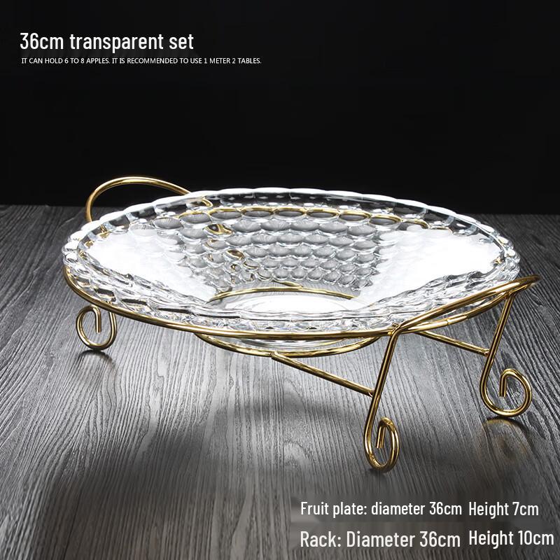 Стеклянная тарелка для закусок и фруктов Yude