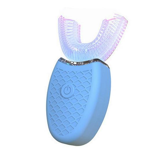 Adult U-Shaped Electric Sonic Toothbrush with Timer and Soft Silicone Bristles