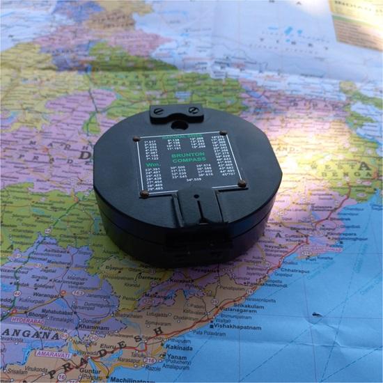 Aluminium Navigational Brunton Pocket Transit Compass With Leather Case