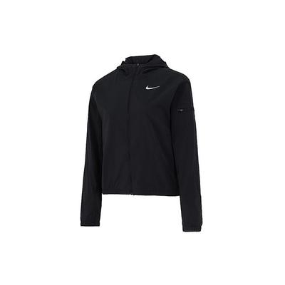 Solid Color Logo Hooded Sun-Protective Jacket Women Outerwear Black DH1991-010