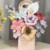 Kit de bouquet de fleurs avec attache torsadée fait main - Cadeau DIY pour enseignants et amis