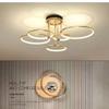 Modern minimalist led chandelier light luxury art gold circle livingroom restaurant bedroom kitchen home decor hanging Lights