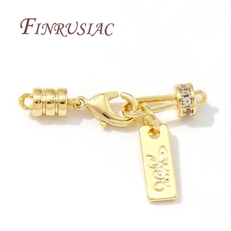 18K Gold/Rhodium Plated Connector Fasteners Lock Closure Clasps Accessories For DIY Women Needlework Beads Jewelry Making