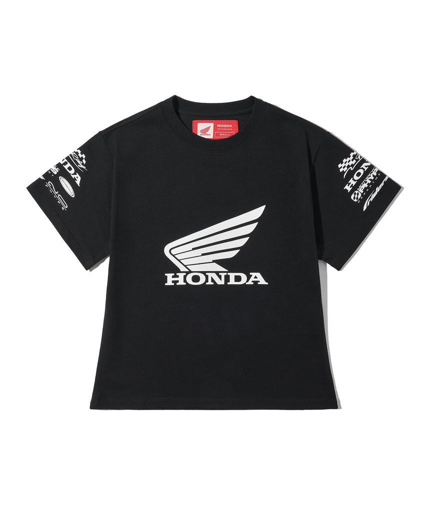 PHYPS MOTORCYCLE Womens Wing Collect Logo Short Sleeve Black