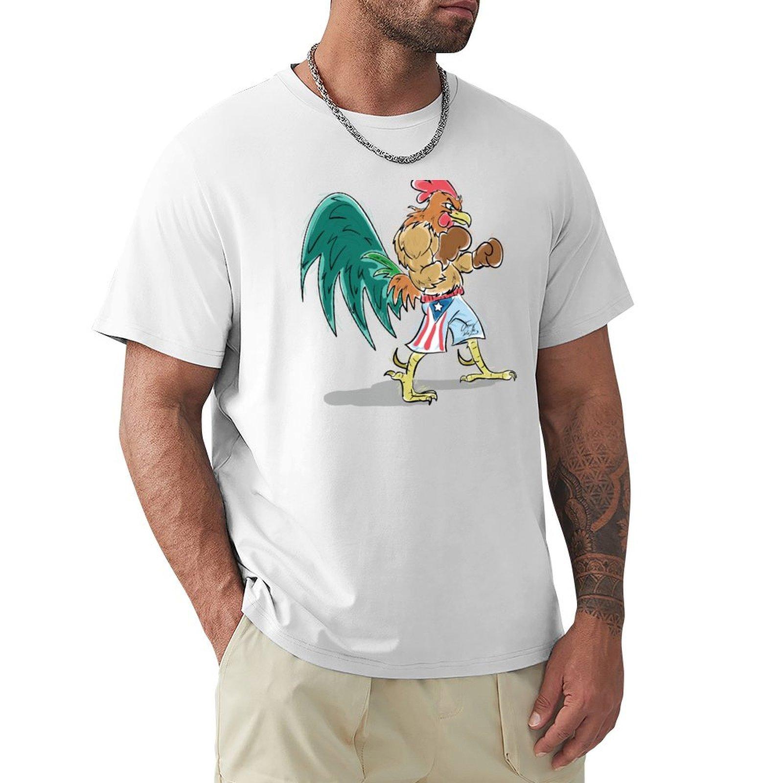 Puerto Rican Boxing Rooster TShirt summer clothes summer shirt mens t shirts pack S