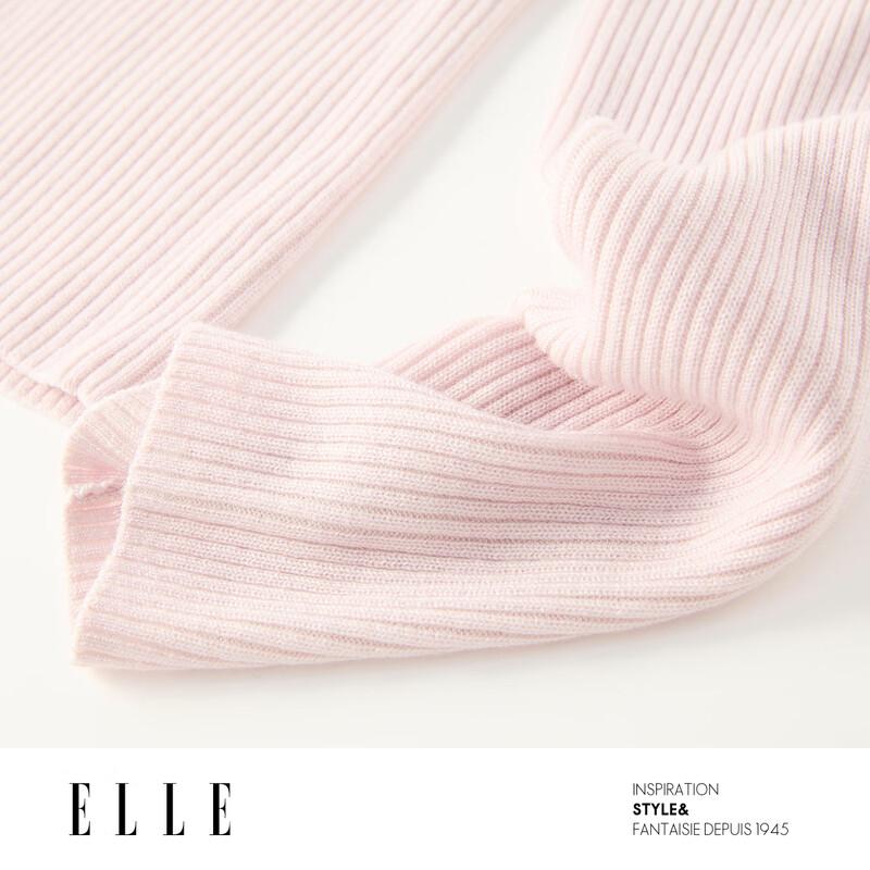 ELLE Women's Slim Fit Merino Wool Blend Knit Sweater