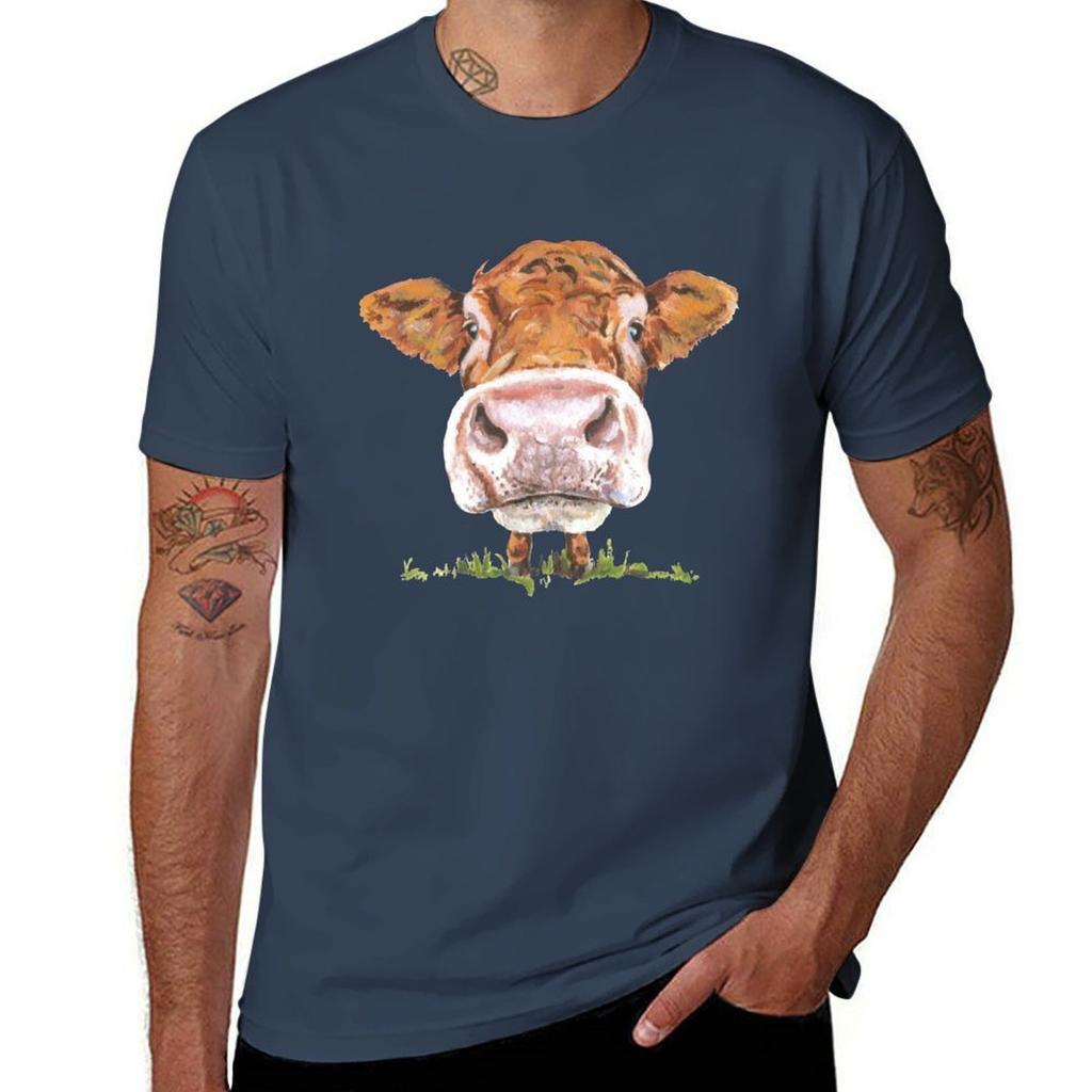 Cute Cow TShirt Fashion Print Casual Short Sleeve