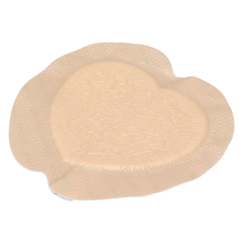 Heart Shaped Silicone Foam Dressing Bordered Waterproof Wound Bandage 18x18cm/7.09x7.09in for Pressure Ulcer