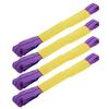 4pcs Recovery Alloy Wheel Securing Link Straps Trailer Transporter Yellow Purple
