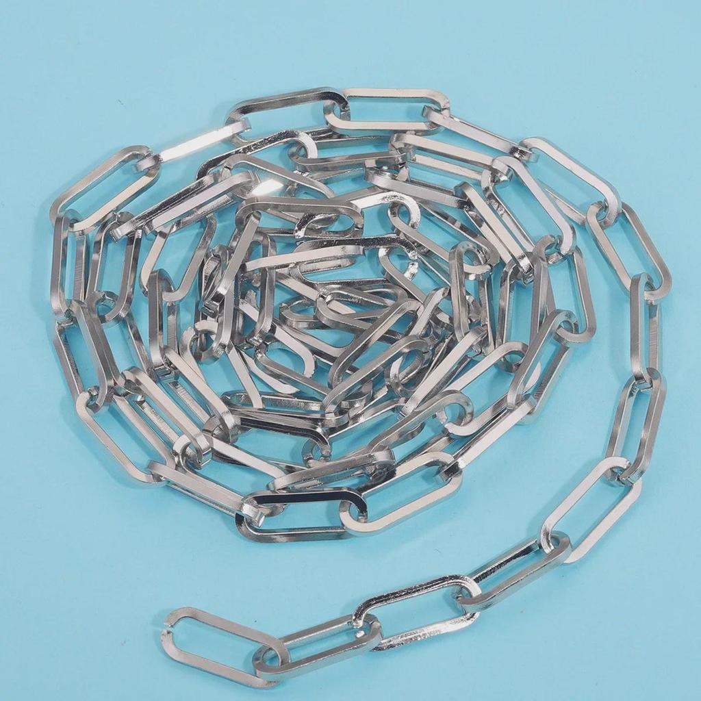 7mm Wide Stainless Steel Flat Chain for DIY Necklace/Bracelet Jewelry