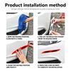AABIA1 For Benz 2PCS Car Reflective Sticker Safety Warning Reflector Tape Strips Auto Accessories AMG CLA CLS C180 C200 W204 W205