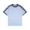 25SS American Trendy Brand Summer New Small Label Letter Embroidery Simple Loose and Versatile Men and Women Couples with the Same Short Sleeves