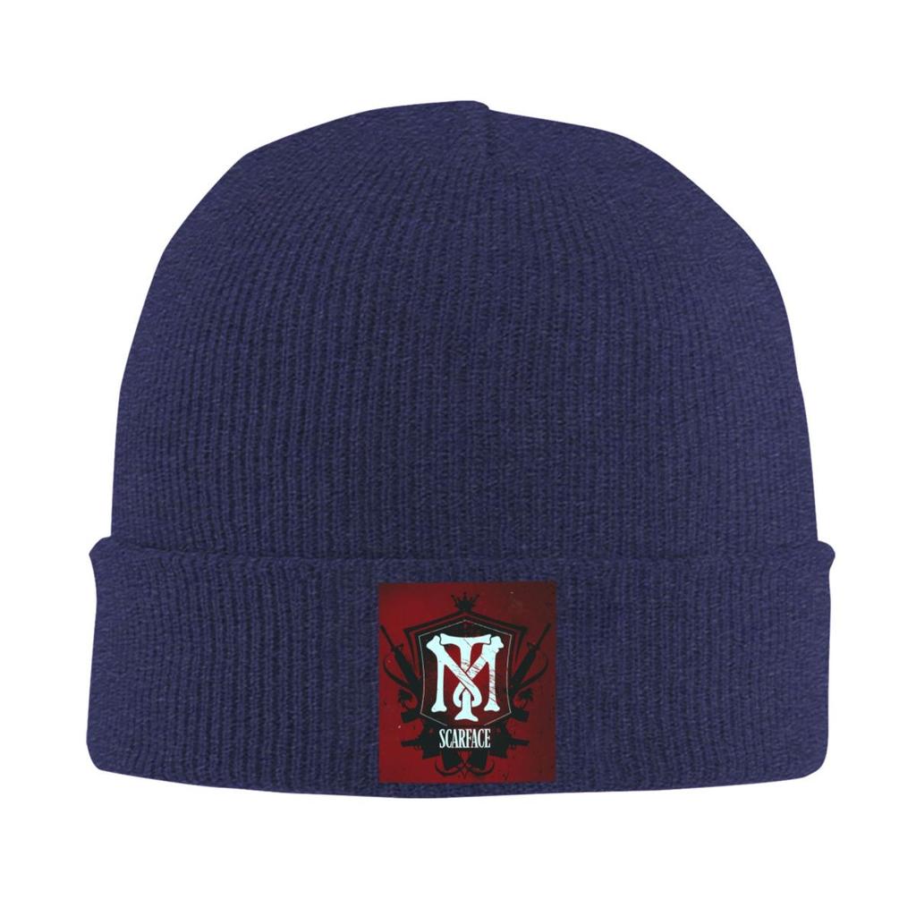 Scarface Logo Warm Knitted Cap Winter Knit Bonnet Hat Skullies Beanies Hip Hop Caps for Unisex
