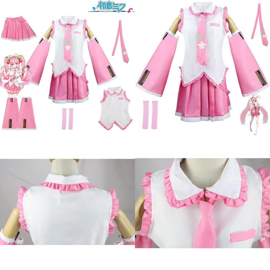 Høykvalitets Hatsune Miku Cosplay-kostyme for Comic Con og Halloween