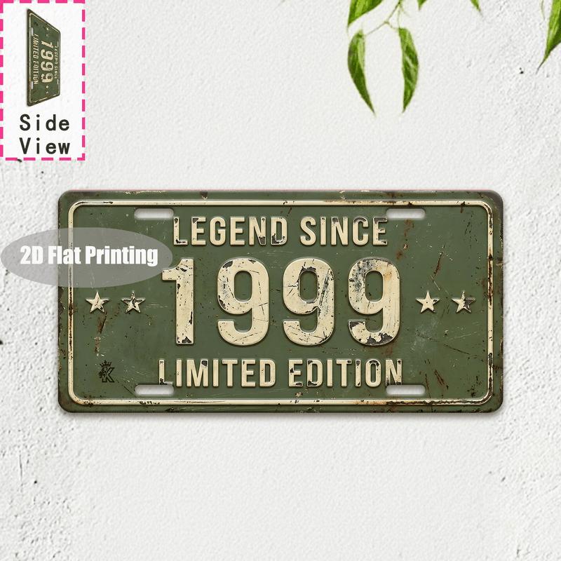Tin Sign - Vintage Durable Metal Plaque Wall Decor, Home Office Bar Man Cave Turin City Birth Year License Plate Wall Art
