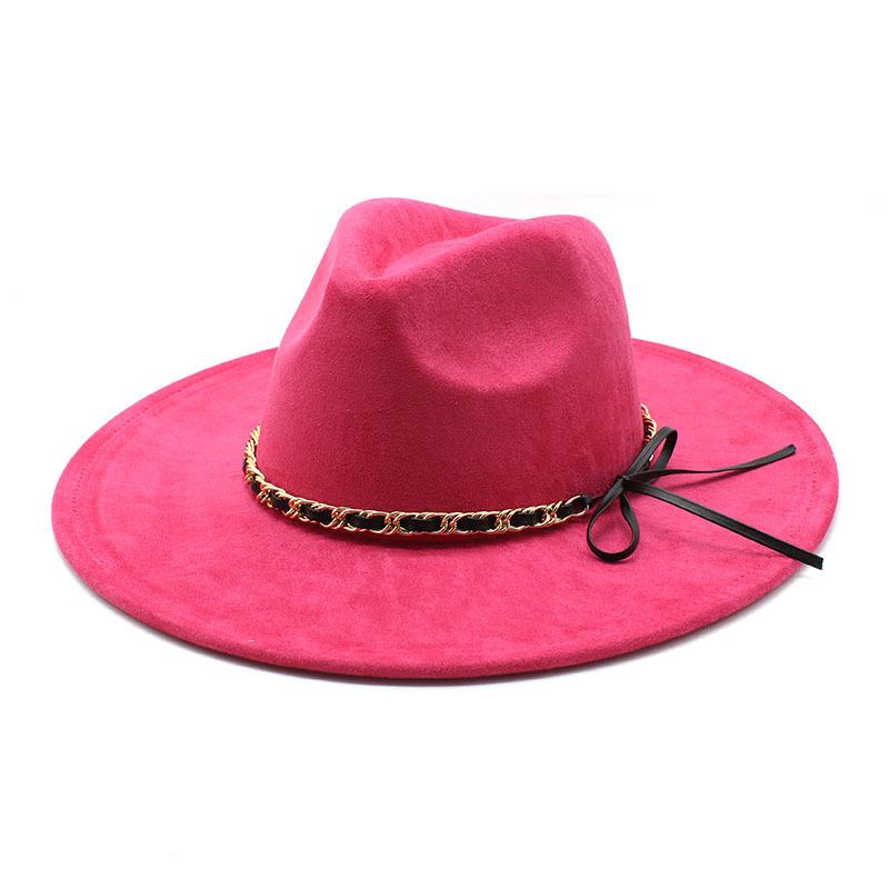Peach Heart Suede Felt Hat, Simple And Retro French Big-Brimmed Woolen Top Hat, Versatile Men And Women, Felt Hat