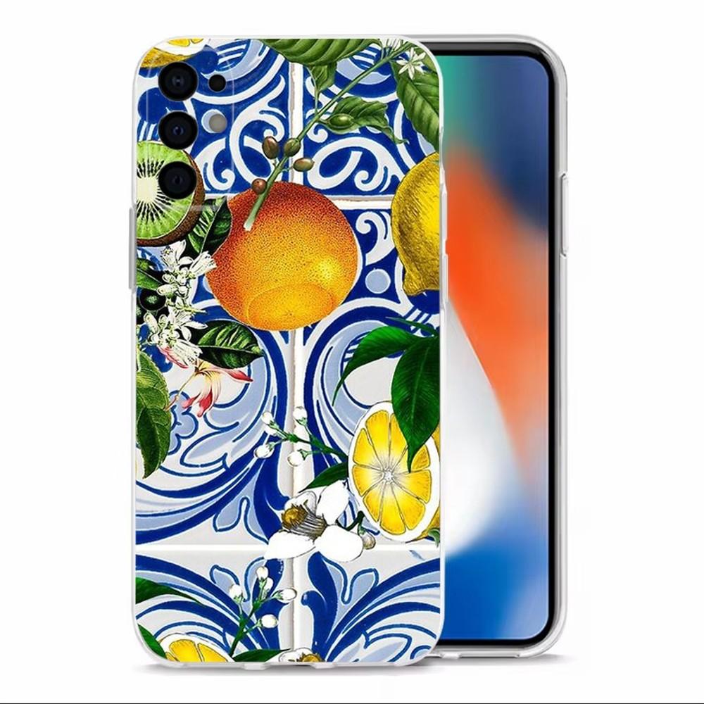Fruit Mediterranean Lemon Phone Case  For Samsung S30,S23,S21,S22,S20 Ultra,S20 FE lite,S10,S9,S8PIus Transparent Shell