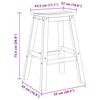 Garden Bar Set 4 Pcs Black HDPE
