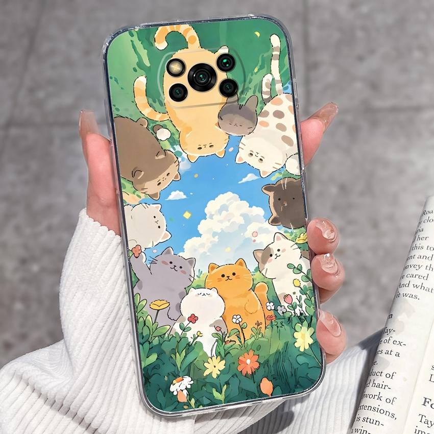 Clear Phone Case For Xiaomi Poco X3 X4 NFC X5 X6 X7 Pro F4 GT F5 Soft TPU Casing Retro Pocket Watch Patterns Shockproof Shell For Xiaomi Cover Capa
