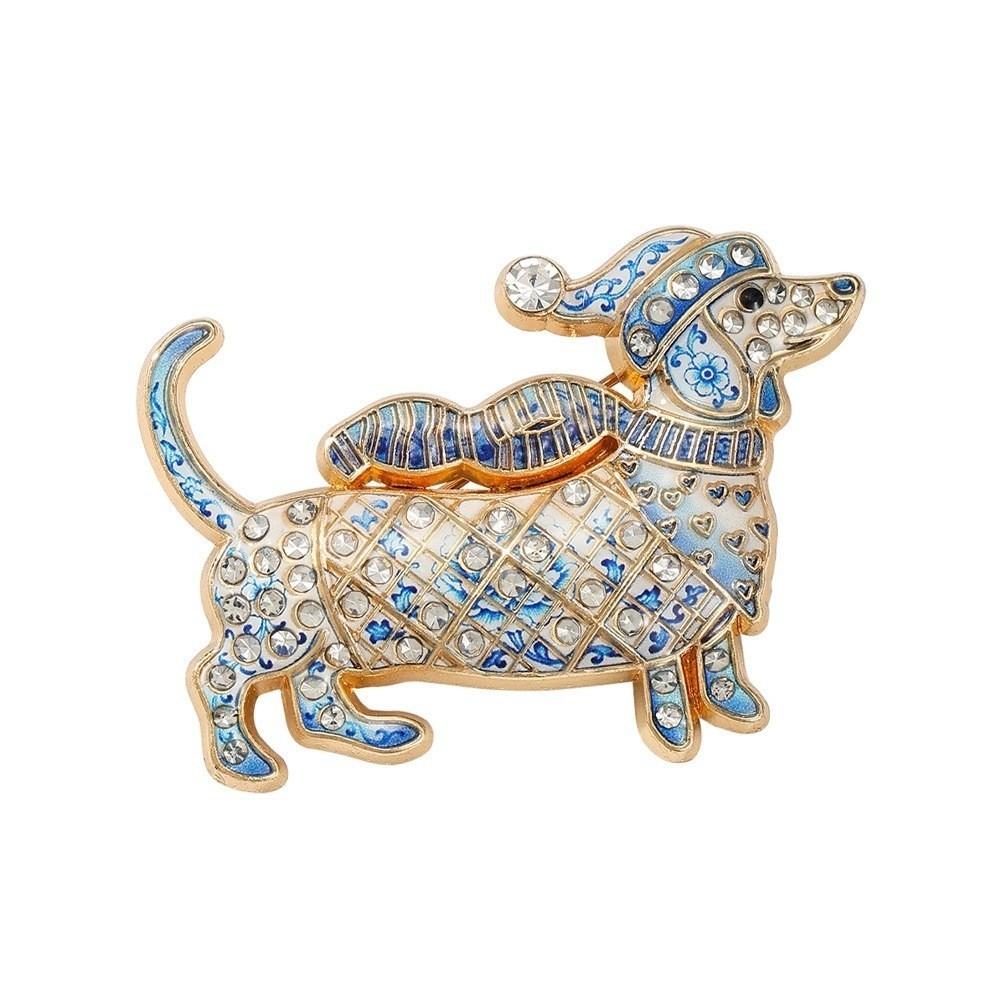 Sparkly Rhinestone Lapel Pin Vintage Enamel Brooch Fashion Christmas Brooch Hat Decoration