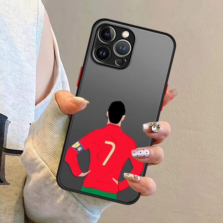 FootBall Number 7 10 Funda Back Phone Cover Case for iPhone 17 Pro Max 12 16 Plus Air 11 15 7 8 SE XS XR 14 13 Mini