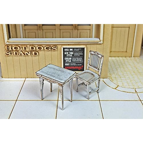 Kobaanii Mokei Studio Kobaani Model Studio Street Avenue 1/32-1/35 Antique Table and Chair Assembly Kit SA-010
