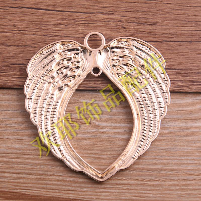 5-Color Zinc Alloy Archangel Wing Pendants - Vintage Christmas Jewelry Charms