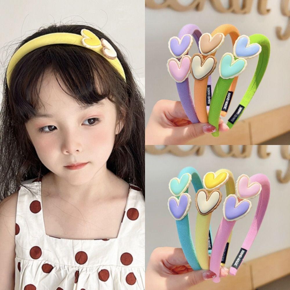 

Cloth Love Hear Hairband Candy Color Kids Headwear High Quality Children s Hair Bands