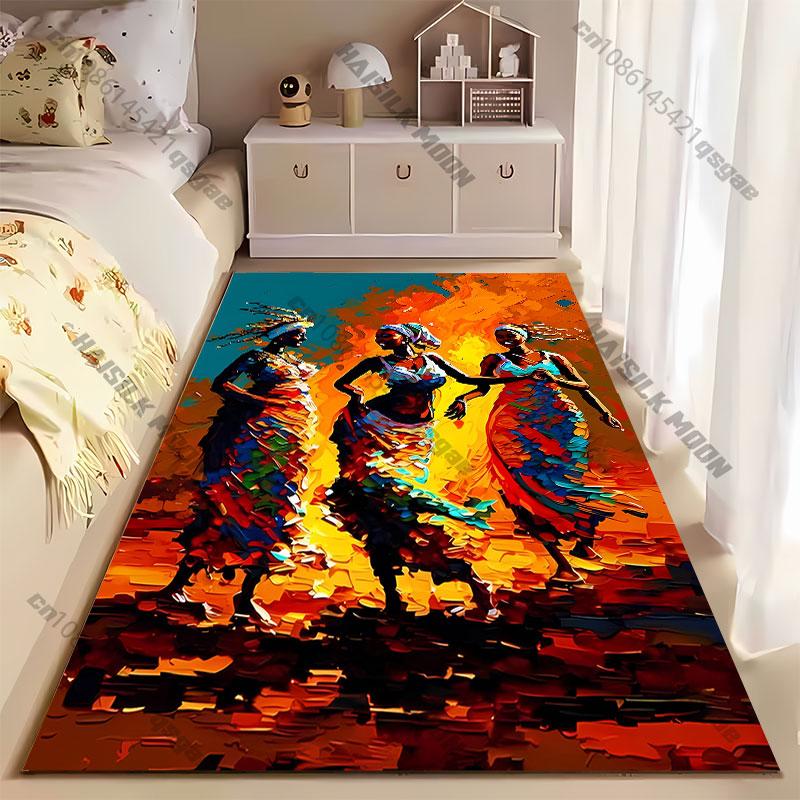 Vibrant cultural celebration dancing carpet Yoga living room room decor children's crawling mat doormat area rug