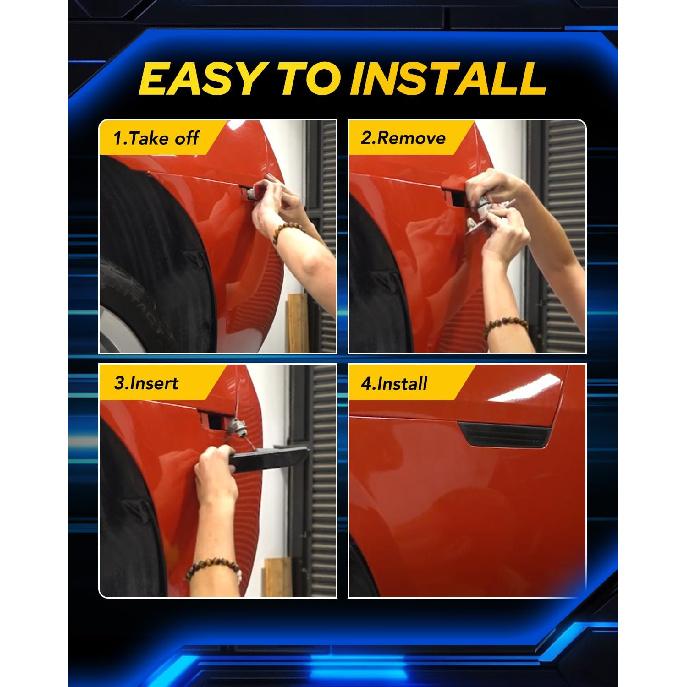 AUTOONE LED Side Marker Lights White Compatible With 5Th Gen Chevrolet Camaro 2010-2015, Front & Rear Fender Side Markers, Smoked Lens Driver &