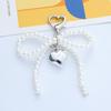 Trending Heart-Shaped Bow Bag Charm: Keychain & AirPods Pendant