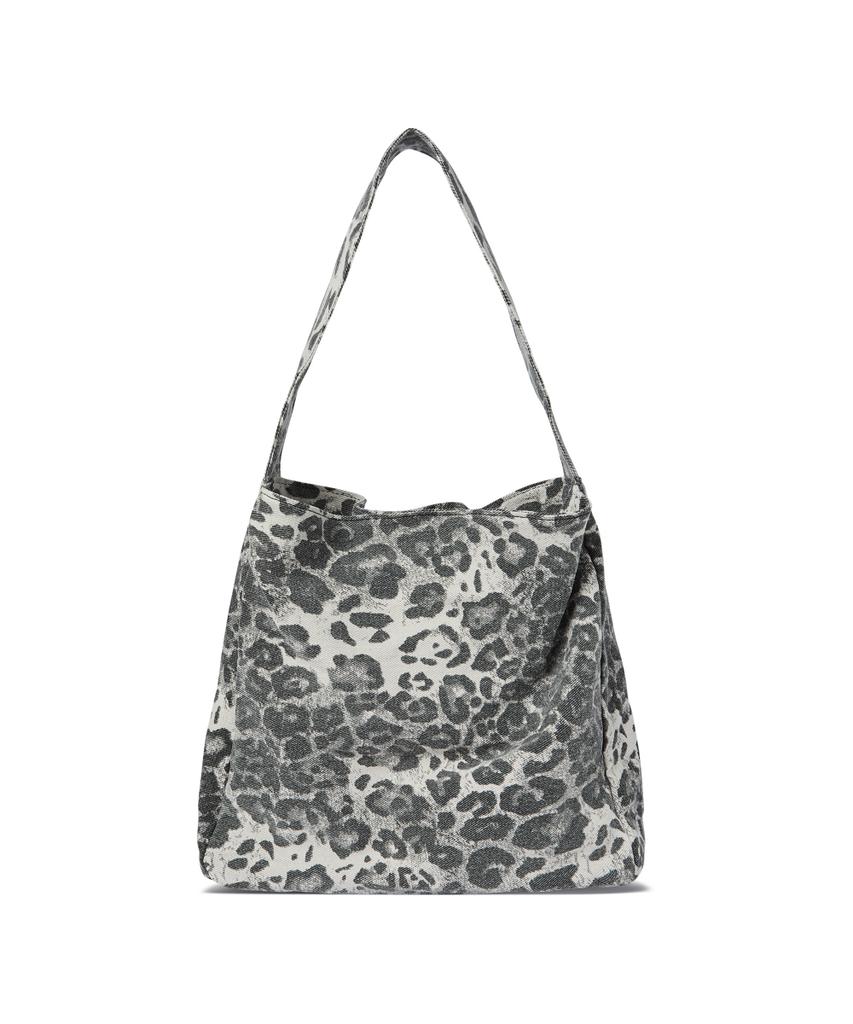 The Green Lab Leopard Print In-Pocket Shoulder Bag [Ash Grey]