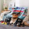 1Pc Juice Wrld Print Flannel Blanket, High Quality Comfortable for All Seasons, Home Decor, Warmth and Comfort, Perfect for Gifts