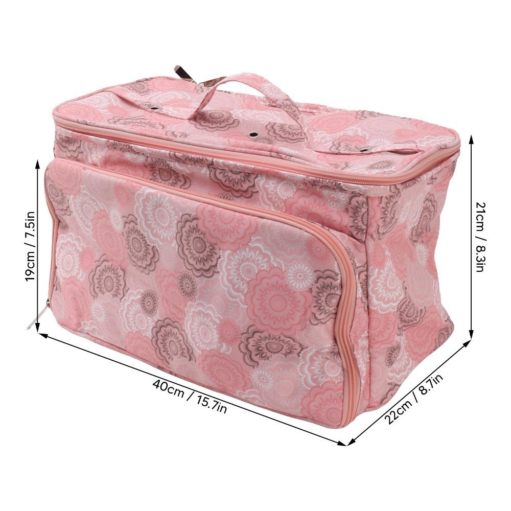 Multifunctional Crochet Holder Bag Pink Color Crochet Bag Yarn Storage Bag Traveling