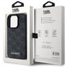 Karl Lagerfeld Klhmp15Lpkhporpk Iphone15 Pro 6.1 Hardcase Czarny/Black Leather Monogram Metal Logo Magsafe