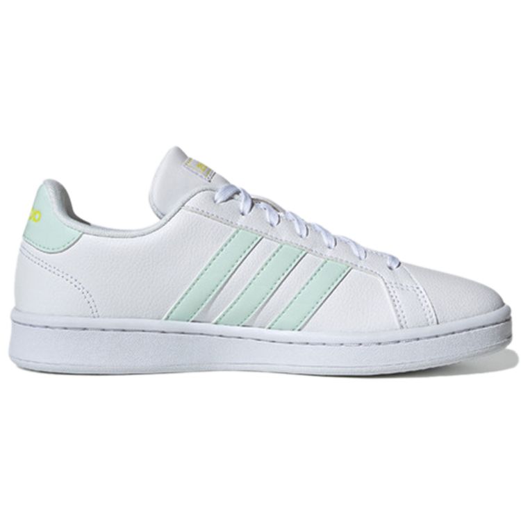 Adidas  Grand Court White Dash Green Women Sneakers Footwear-White Shock-Yellow EG7643