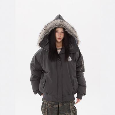 Hooded Fur Collar Pie Overcomes Padded Women's Winter Thickened Warm Padded Jacket