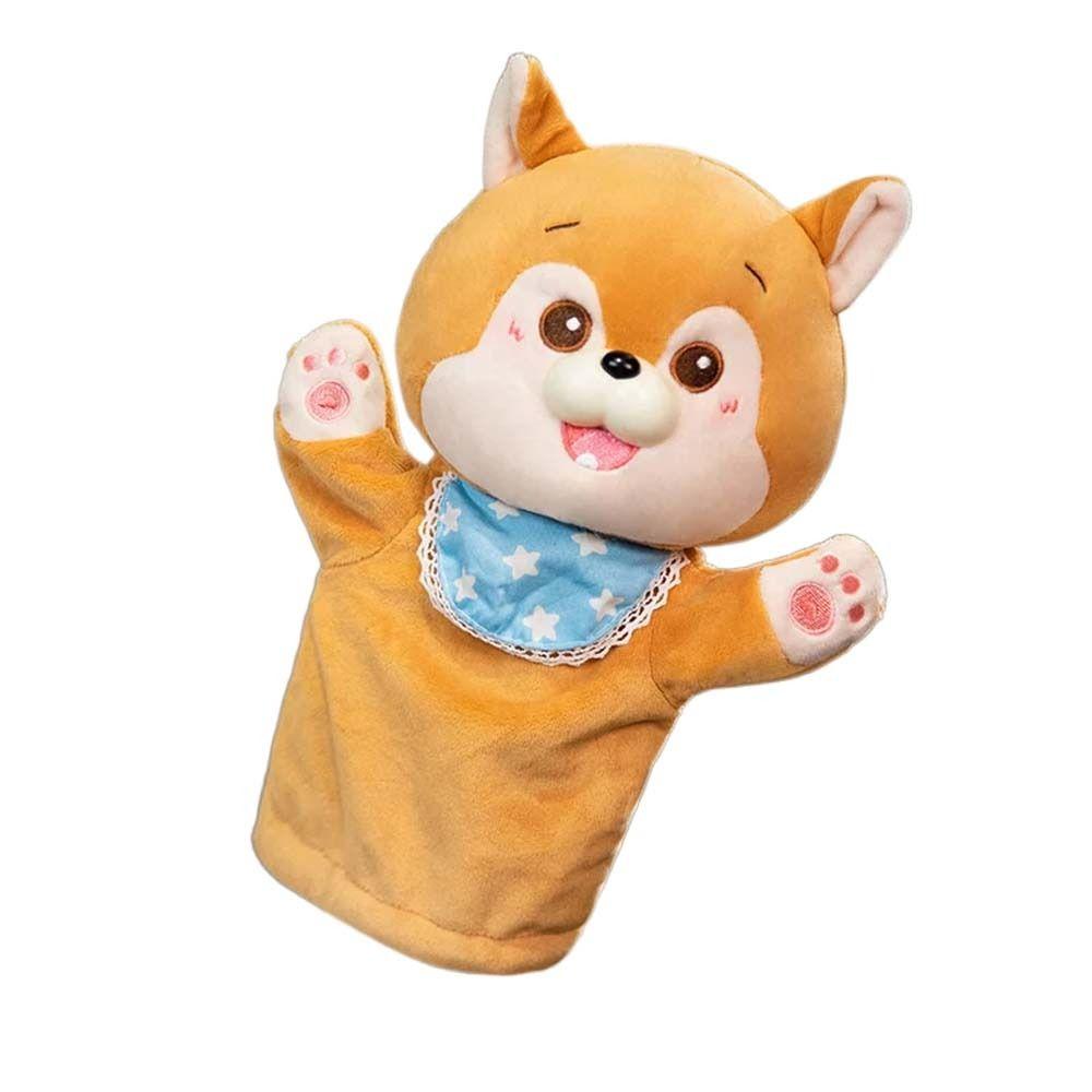 Sensory Toys Animal Plush Hand Puppet Firewood Dog Hand Finger Story Puppet Gifts