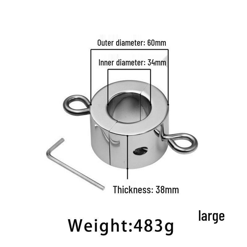 Metal Penis Weight & Scrotum Pendant for Men - Enhances Stamina & Firmness