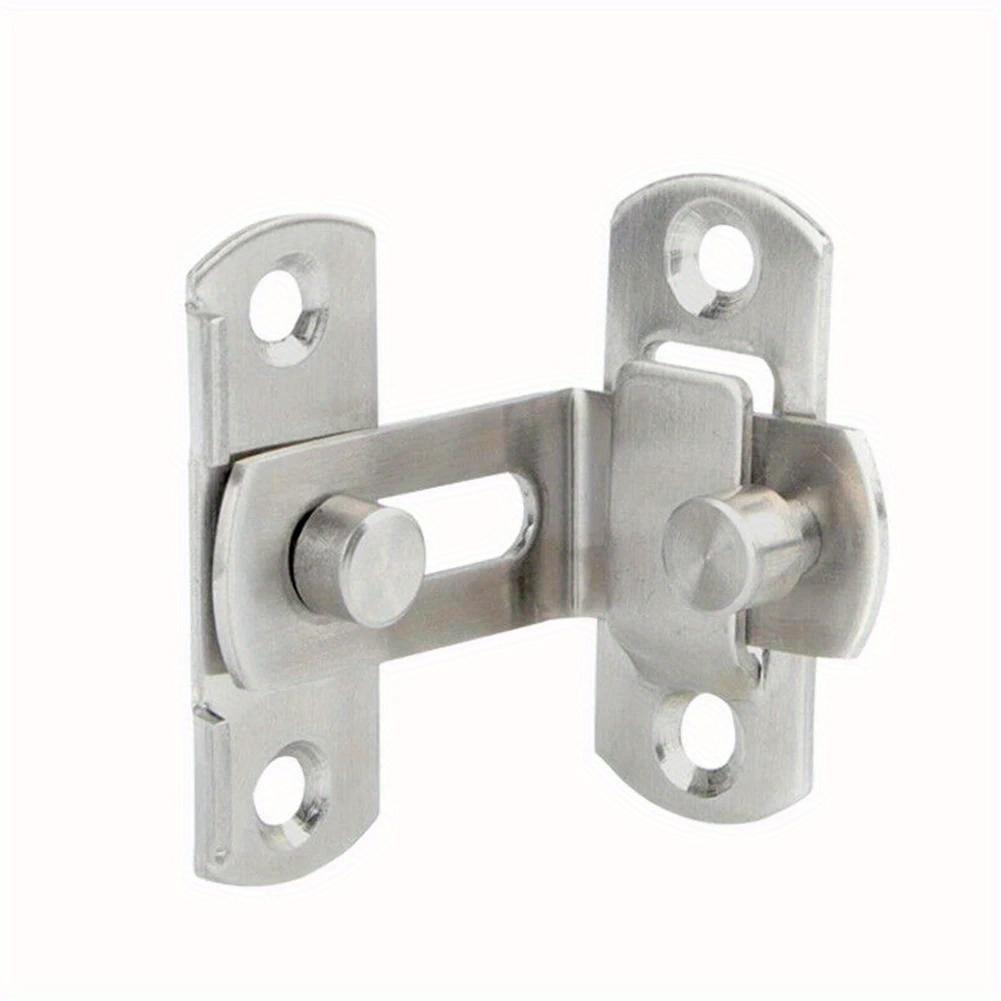 2Pcs Door Lock Guard Latch Bolt 90 Degree 304 Stainless Steel Toggle Latch Sliding Barn Door Lock Wine Cabinet Closet Right Angle Lock